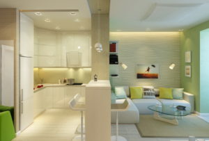 Дизайн кухни-гостиной площадью 30 кв. м: варианты планировки и зонирования