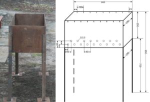 Схемы изготовления подставок под мангал