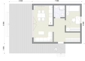 Особенности планировки дома площадью 25 кв.м