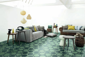 Зеленая напольная плитка: красивые идеи для стильного интерьера