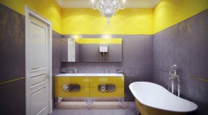Желтая напольная плитка: яркие акценты в интерьере