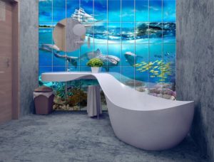 3D-плитка в ванную: особенности, преимущества и виды
