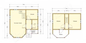 Двухэтажный дом размером 7x7 м: интересные варианты планировки
