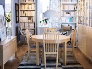 Круглые столы от Ikea в интерьере