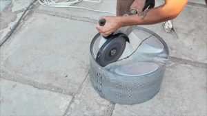 Процесс изготовления мангала из барабана стиральной машины