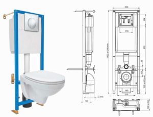 Установка подвесной и напольной инсталляции унитаза