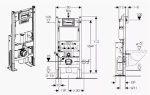 Инсталляции для санузлов Geberit: разновидности и размеры