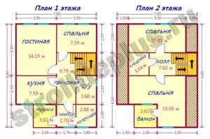 Особенности планировки дома размером 9 на 9 м с мансардой