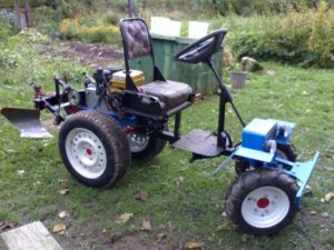 Как сделать мини-трактор из мотоблока Нева?