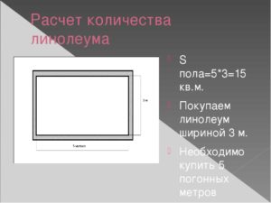 Как рассчитать количество линолеума в комнату?