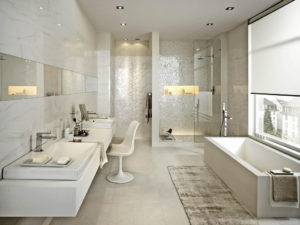 Плитка под мрамор для ванной комнаты: особенности дизайна и критерии выбора