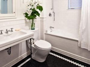 Белая плитка для ванной: особенности материала и варианты отделки