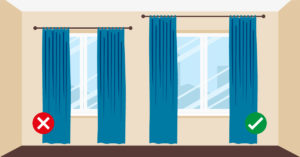Как правильно повесить шторы?