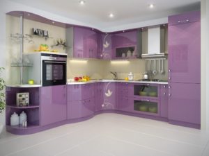 Цветовая гамма угловых кухонь