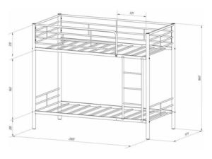 Популярные размеры двухъярусных кроватей