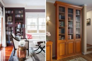 Книжный шкаф со стеклянными дверцами: выбор и дизайн
