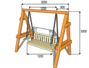 Качели из бруса: особенности, чертежи и изготовление