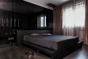 Дизайн черной спальни