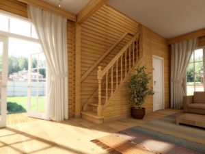 Проектирование и установка деревянных лестниц в загородном доме