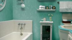 Стеклообои в дизайне интерьера ванной