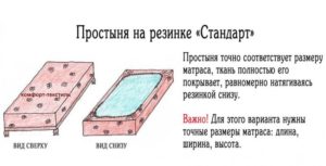 Простыня на резинке: виды, размеры и выбор