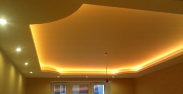 Красивые идеи оформления двухуровневых потолов из гипсокартона с подсветкой