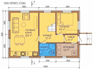 Способы планировки дома размером 6х9 м